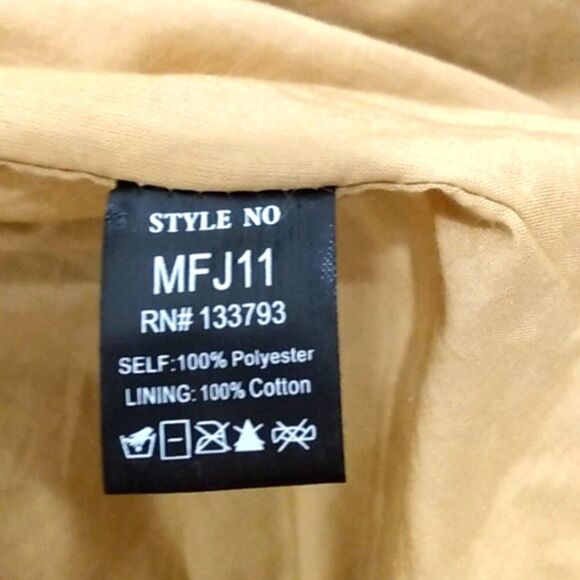 POL Teddy Sherpa Trucker Jacket M Camel Tan Faux Fur Plush Fuzzy Coat - Picture 5 of 8